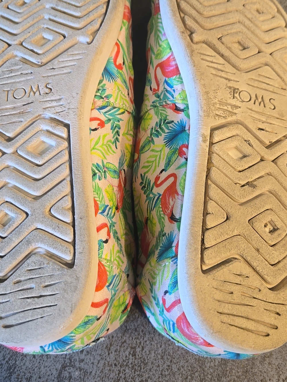 ' Flamingo Print Slip-On Shoes - Pink/Green - Picture 4 of 5